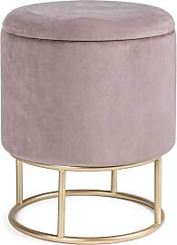 Hocker Polina in Samt-Optik, moderner