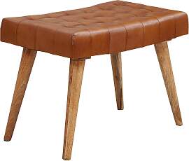 Hocker WL6.012 ca. 67x47 cm Braun/Echtleder