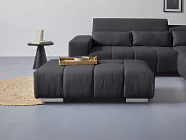 Hockerbank COTTA "Orion", schwarz,