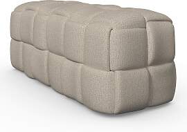 Hockerbank Ella Beige Bouclé Gepolstert