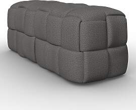 Hockerbank Ella Dunkelgrau Bouclé Gepolstert