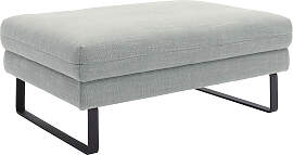Hockerbank "Spin", silber, B:109cm