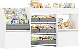 HOCSOK Kinderregal mit 8 Boxen auf Rollen, Regal