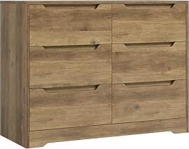 HOCSOK Kommode mit 6 Schubladen, Sideboard