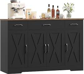 HOCSOK Sideboard, 140 cm Breit Küchenschrank mit