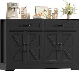 HOCSOK Sideboard Küchenbuffet mit Arbeitsplatten, 