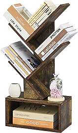 Hoctieon 3-stöckiges Baum-Bücherregal, hohes