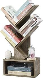 Hoctieon Bücherregal Baumform mit Schublade,