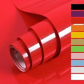 Hode Klebefolie Rot Glitzer 40cmX3m Möbelfolie