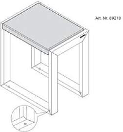 Hoesch Badhocker 89218 Teakholz, 41x31x45,6cm