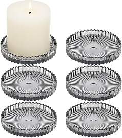 HofferRuffer Kerzenteller Kerzenständer Glas 6er