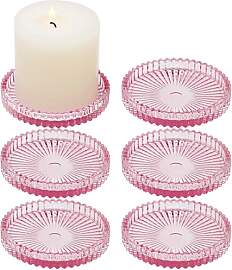 HofferRuffer Kerzenteller Kerzenständer Glas 6er