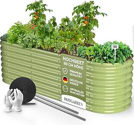 HOFGARTEN Hochbeet Metall Grün 200x60x60 cm -