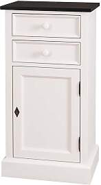 Hohe schmale Kommode im Landhausstil natur