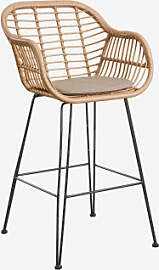 Hoher Gartenhocker Aus Synthetischem Rattan Zole