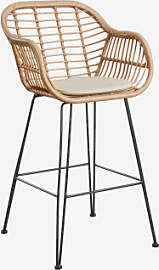 Hoher Gartenhocker Aus Synthetischem Rattan Zole