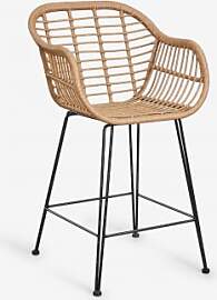Hoher Gartenhocker Aus Synthetischem Rattan Zole