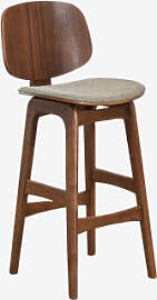 Hoher Hocker Aus Holz Und Gepolstert Canada Braun
