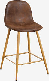 Hoher Hocker Aus Kunstleder Glamm Kaffee Vintage