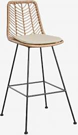 Hoher Hocker Aus Synthetischem Rattan Gouda