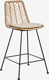 Hoher Hocker Aus Synthetischem Rattan Gouda