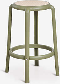 Hoher Omara-hocker Tiefes Grün Olive & ↑75