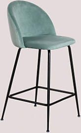 Hoher Samthocker Von Kana Design Grün Tanne & 