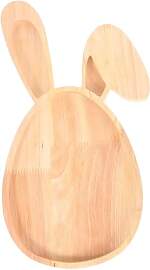 HOLIDYOYO Osterhasen Serviertablett Aus Holz
