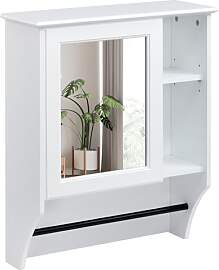 HollyHOME Badezimmer-Spiegelschrank, Einzeltür