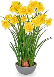 Hollyone Gelbe Künstliche Narzissen Seidenblumen, 