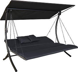 Hollywoodschaukel "Luxus Zip anthrazit", 