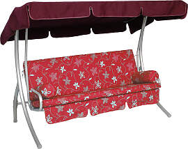 Hollywoodschaukel Trend Korfu rot