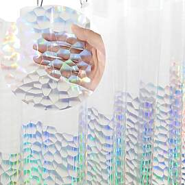 Holografischer dünner 3D-EVA-Duschvorhang,