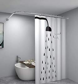 Holoras Winkelduschstange I Form Ohne Bohren mit