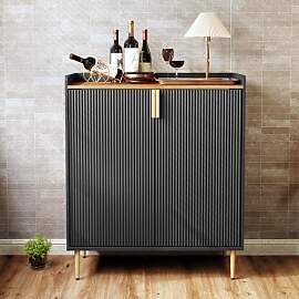 HOLTICO Weinschrank mit Weinregalen für 9