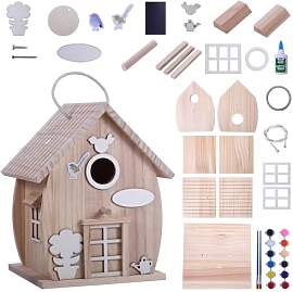 Holz-DIY-Vogelhaus-Set für Erwachsene zum Bauen,