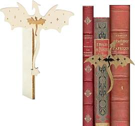 Holz Drachen Buchstütze – Fantasy Deko für