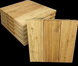 Holz-Fliese Lärche43 x 43 cm