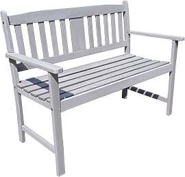 Holz-Gartenbank STIRLING, 2-Sitzer, grau