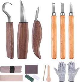 Holz Schnitzwerkzeug Set - 14 STK Schnitzmesser