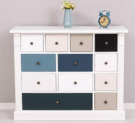 Holz Schubladenkommode 120 cm Maritim