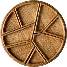 Holz Servierplatte - Puzzle-Serviertablett Aus