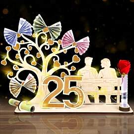 Holz Silberhochzeit Hochzeit Geschenke,25 Jahre