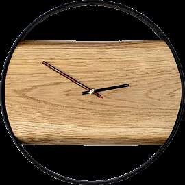 Holz-Wanduhr „Polished“ gerahmt mit polierter