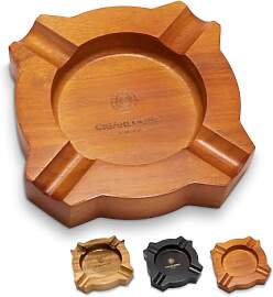 Holz-Zigarrenaschenbecher mit großem