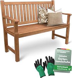 holz4home® Gartenbank Holz für 2-3 Personen I