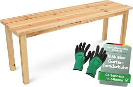 holz4home® Gartenbank Holzbank Natur Hell I