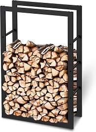 holz4home® Kaminholzregal aus Metall Schwarz I
