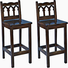 Holzbarhocker Gothic (2er-Set)