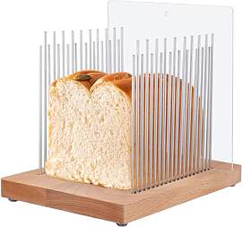 Holzbrot Brotschneider,Edelstahl Brotschneidebrett 